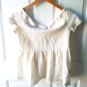 Cream Off the shoulder top